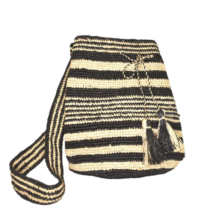 Hobo-Stripe Crossbody Sling